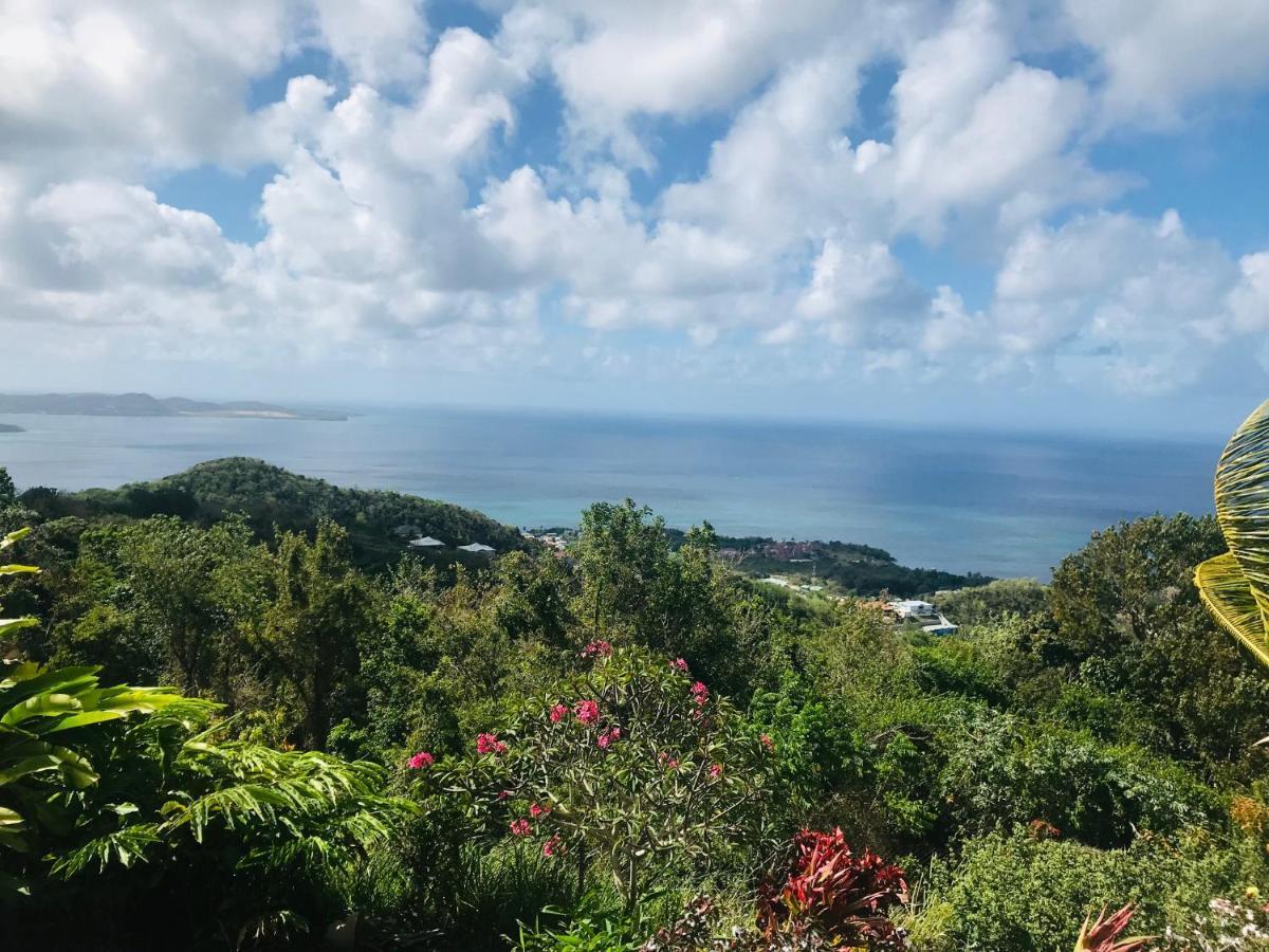 Bel appartement privé, magnifique vue sur la mer des Caraibes et jardin clos, WiFi, à 2mn de la plage Sainte-Luce Esterno foto